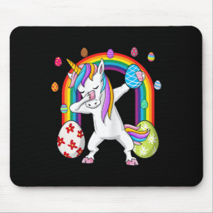 Tapis De Souris Pâques Jour Dabbing Unicorn Girls Dab