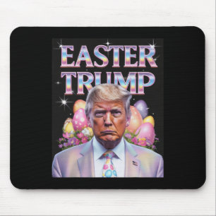 Tapis De Souris Pâques Trump drôle Fête de Pâques Chasse au lapin