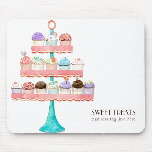Tapis De Souris Paquet d'affaires Cupcake Dessert Baking Bakery (Devant)