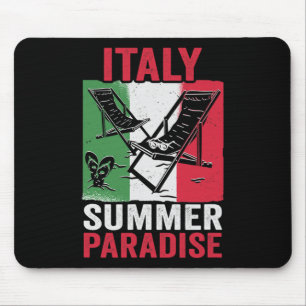 Tapis De Souris Paradis d'été en Italie Vacances à la plage Italie