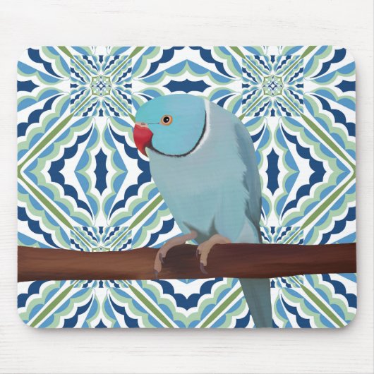 Tapis De Souris Parakeet Blue Indian Ringneck (Devant)