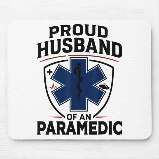 Tapis De Souris Paramedic Husband Proud Husband Of An Paramedic  (Devant)