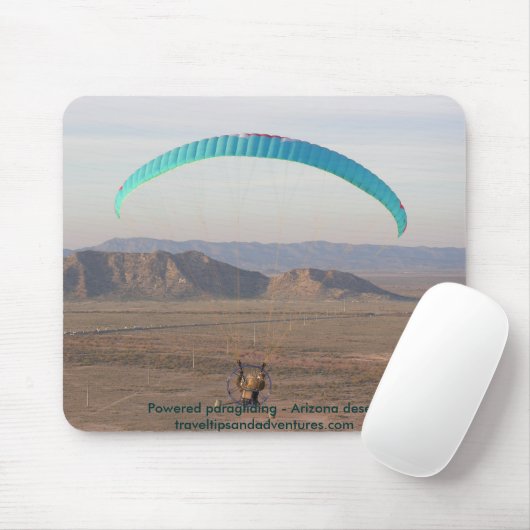 Tapis De Souris Parapentisme actionné - désert de l'Arizona (Avec souris)