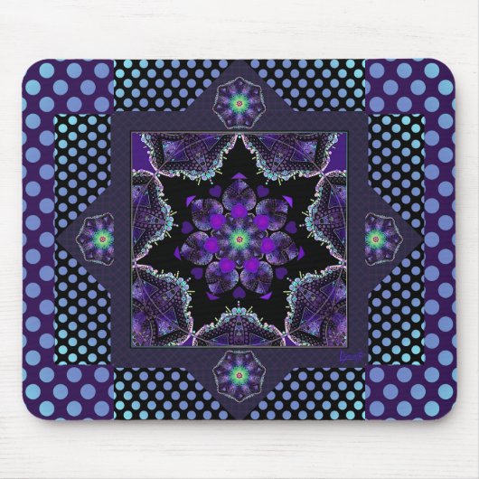 Tapis De Souris Parapluie violet & coeurs .7 (Devant)