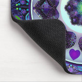 Tapis De Souris Parapluie violet & coeurs .7 (Coin)
