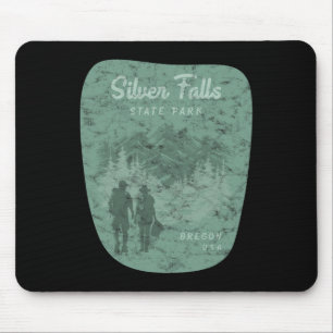 Tapis De Souris Parc d'État de Silver Falls Oregon Randonnée Rétro