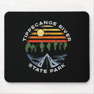 Tapis De Souris Parc d'État de Tippecanoe River Camping en forêt d