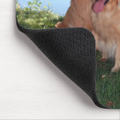 Tapis De Souris Parc et rivière Mousepad de golden retriever (Coin)