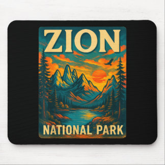 Tapis De Souris Parc national de Zion voyage vintage extérieur