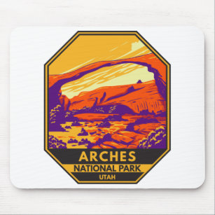 Tapis De Souris Parc national des Arches Utah Paysage Vintage