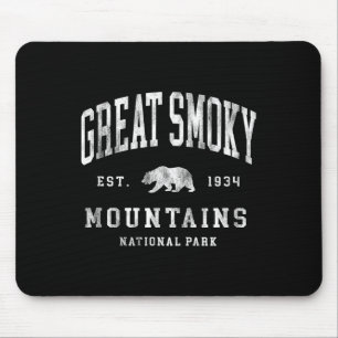 Tapis De Souris Parc national des Great Smoky Mountains rétro Homm