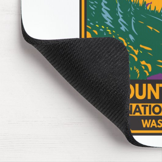 Tapis De Souris Parc national du Mont Rainier Washington Retro (Coin)