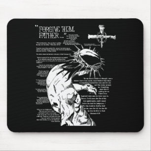 Tapis De Souris Pardonne-les Père Anime Jésus Croix Tee