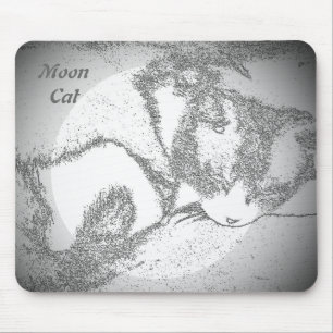 Tapis De Souris Pare-souris Moon Cat