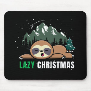 Tapis De Souris Paresseux de Noël drôle