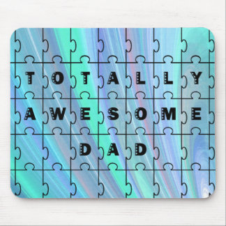 Tapis De Souris Parfait Puzzle de papa bleu