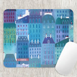 Tapis De Souris Paris bleu<br><div class="desc">Peinture basée sur Paris au printemps,  parfaite pour les francophiles et ceux qui aiment voyager en France. Art original de Nic Squirrell.</div>