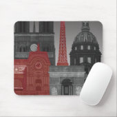 Tapis De Souris Paris Elevages par nuit - Rouge (Avec souris)