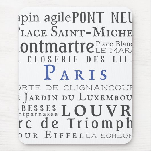Tapis De Souris Paris et ses monuments (Devant)