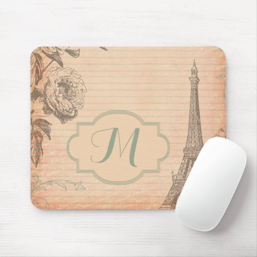 Tapis De Souris Paris France Eiffel Tour Eiffel Monogramme Pad (Avec souris)