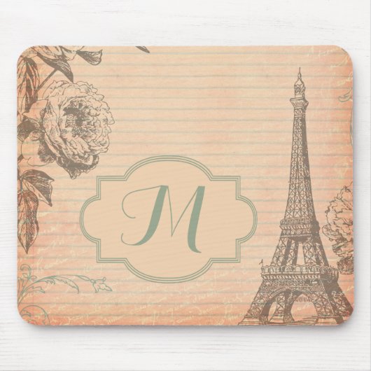 Tapis De Souris Paris France Eiffel Tour Eiffel Monogramme Pad (Devant)