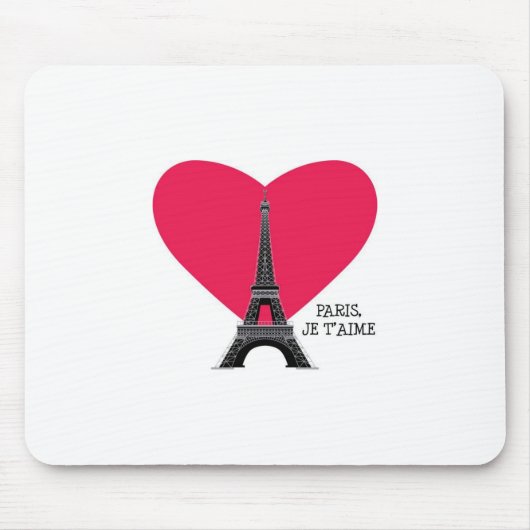 Tapis De Souris Paris, Je T'Aime (Devant)