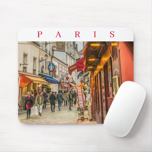 Tapis De Souris Paris Montmartre vue rue mousepad (Avec souris)