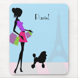 Tapis De Souris Paris Mouse Pad pour femmes shopping
