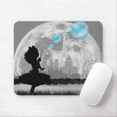Tapis De Souris PARIS Petite Fille Fabriquant Blue Bubble Souris P (Avec souris)