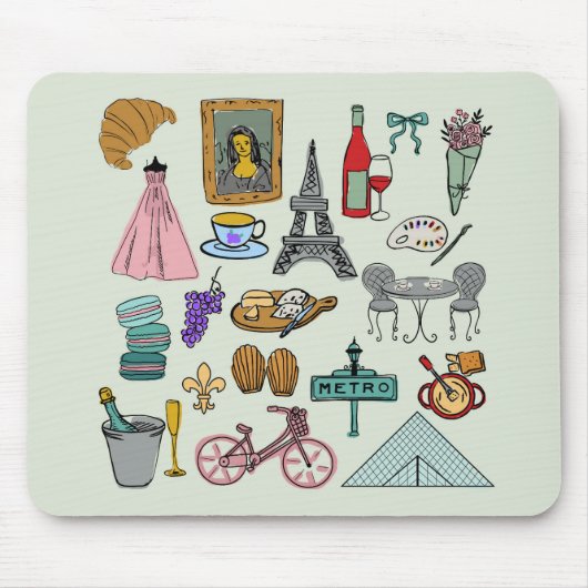Tapis De Souris Paris romantique (Devant)