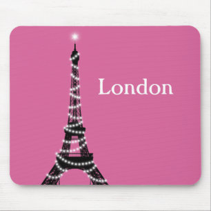 Tapis De Souris Paris Sparkings Everywhere Souse Pad fuchsia