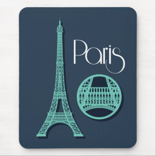 Tapis De Souris Paris Teal