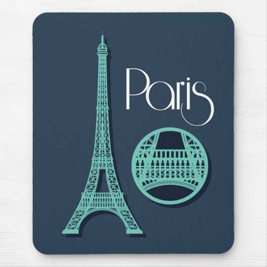 Tapis De Souris Paris Teal (Devant)