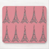 Tapis De Souris Paris Thème Pink Tour Eiffel Pad (Devant)