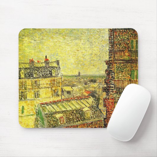 Tapis De Souris Paris Vue depuis la chambre de Vincent par Vincent (Avec souris)