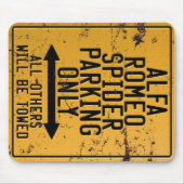 Tapis De Souris Parking Alfa Romeo Spider Seulement (Devant)