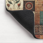 Tapis De Souris Parking en terre cuite Quilt Rustique Floral Desk (Coin)