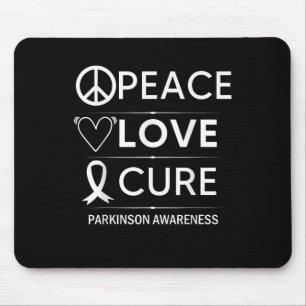 Tapis De Souris Parkinsons Maladie Sensibilisation Paix Amour Cure