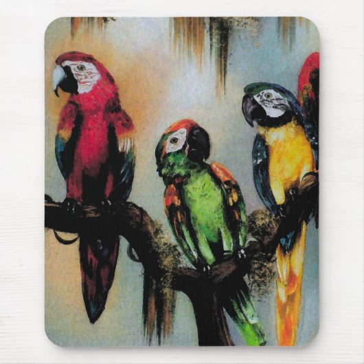 Tapis De Souris Parler de perroquets ~ Mousepad (Devant)
