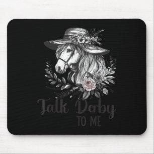 Tapis De Souris Parlez Derby À Moi Floral Horse Racing Drôle Cheva