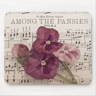 Tapis De Souris Parmi Les Pansies