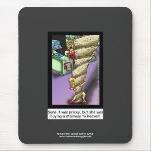 Tapis De Souris Parodie de Stairway To Heaven en dessin animé sur