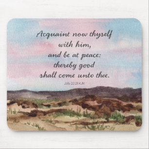 Tapis De Souris Parole de la Bible Livre de Job Désert Coucher de