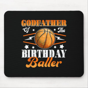 Tapis De Souris Parrain De L'Anniversaire Baller Basketball Père