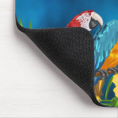 Tapis De Souris Parroquets bleu ciel feuille nom d'été (Coin)