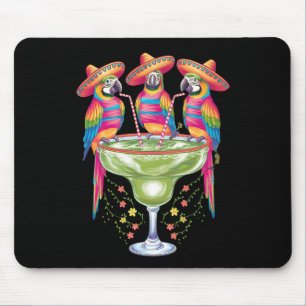 Tapis De Souris Parrot Cinco De Mayo Drôle Boire Fiesta Mexicaine