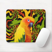 Tapis De Souris Parrot coloré coloré et vif (Avec souris)