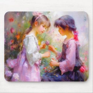 Tapis De Souris Partager Roses et amitié