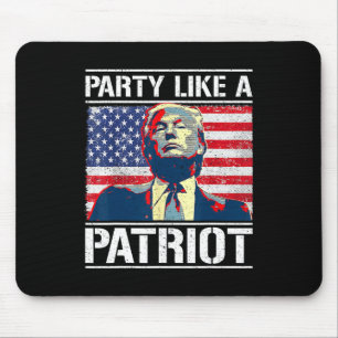 Tapis De Souris Parti Pro Trump Comme Un Patriote 4 juillet Indepe