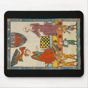 Tapis De Souris Partie d'échecs Codex Manesse XIVème siècle